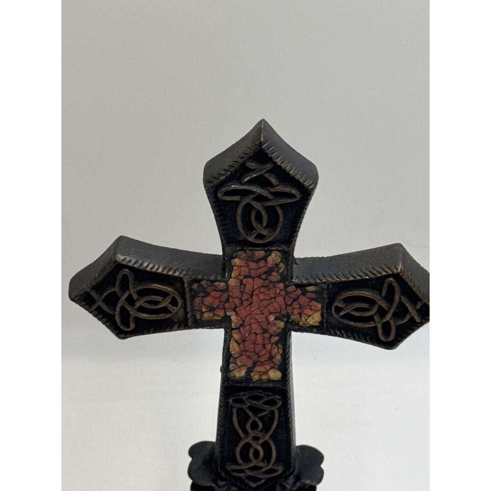 Gothic Celtic Knot Cross Resin Tabletop Decor Dark Academia Medieval Decor - Picture 6 of 7
